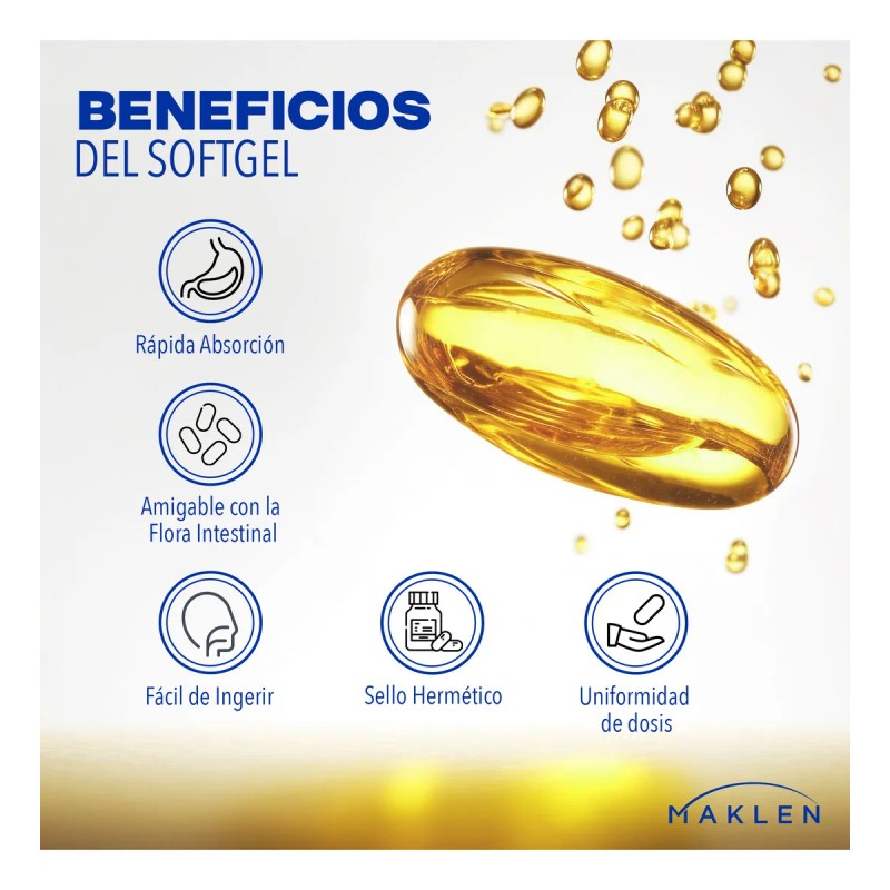 Curcuma Curcumina Omega 3 140 Softgels Maklen Sabor Sin sabor