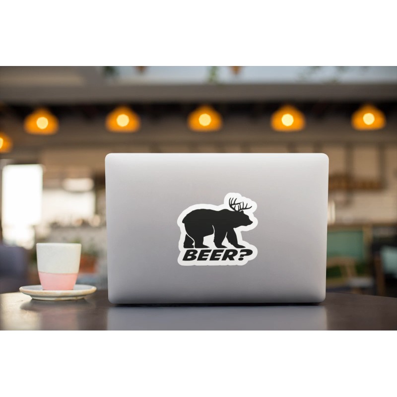 DRD&M Beer Plus Deer Equals Bear Vinyl  4.5 in Decal