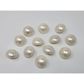 Unbranded 12 pcs VTG Ivory Pearl Shank Buttons Plastic Sewing Dress 22mm Round Domed Large