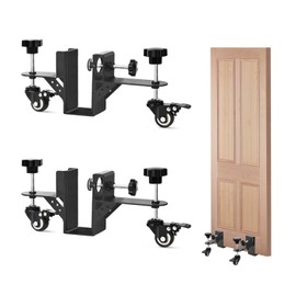 CaBYbigG 2X Adjustable Door Lifter Door Dolly Door Handling Cart Door Installation Tool for 0.3" to 2.3" Prehung Slab Doors 300 Lbs Capacity with Rotating Wheels