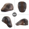 Men’s Cabbie Beret Hat Comfortable Breathable Newsboy Cap Adjustable Leather