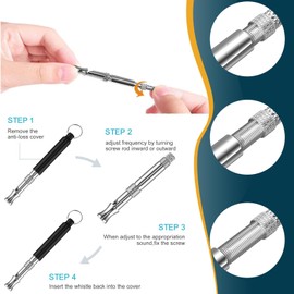 Mulyric 2 Pack Dog Whistle, Dog Whistle to Stop Barking Neighbors Dog, Dog Training Whistle, Dog Whistle to Stop Dog Barking with Lanyard (Black and White Whistle)