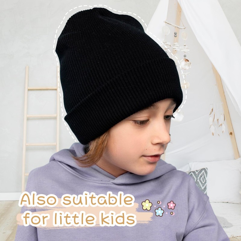 Durio Toddler Boy Beanie Warm Toddler Beanies for Boys Knit