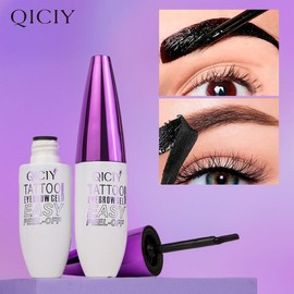 Easy Peel-Off Eyebrow Gel - Waterproof & Sweatproof, Long-Lasting Black or Brown Tattoo Tint, Film Forming, Medium Coverage for All Skin Types:_02#