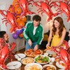 6Pcs Stand Lobster Balloons,Giant Crawfish Aluminum Foil for Ocean Animals