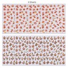 8Sheets Autumn Leaf Nail Stickers, Fall - Themed Maple Leaf