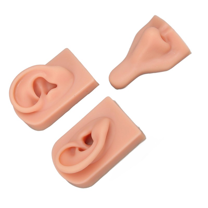 Silicone Piercing Practice Model Simulation Soft Flexible Nose Ears Model
