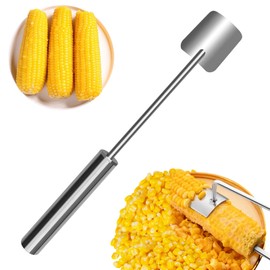 Pahysa Corn Peeler, Corn Peeler for Corn on the Cob, Stainless Steel Corn Cob Stripper Tool, Long Handle Corn Scraper on the Cob Kernel Remover for Kitchen Gadget Outdoor Dining Salad Enthusiasts
