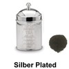 SILBERKANNE Ceylon Tea Canister Round H 17 cm Premium Silver