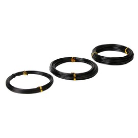 Quality Black Long Lasting Bonsai Training Wire Set of 3 Sizes - 1.0mm, 1.5mm, 2.0mm (32 Feet Each Size)