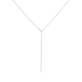 Elli Women's Figaro Y Chain Trend Adjustable Necklace in 925 Sterling Silver, Sterling Silver, None