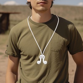 Guran 360° Strong Magnetic earphone Strap Anti-Lost Cord Sports String for Airpods 3rd 2nd Generation Pro 3 2 1(White)