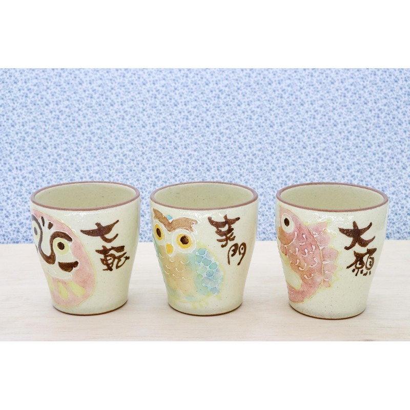 Craftmanhouse Mino Ware Tea Cup, Auspicious Dharma, Made in Japan