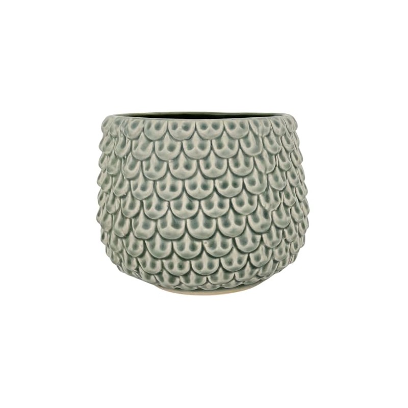Bloomingville Stoneware Flower Pot Pinecone, Planter Cache Pot, Size M