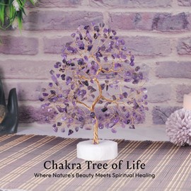 Amethyst Tree of Life - Crystal Chakra Tree for Positive Energy, Thoughtful Gift for Women