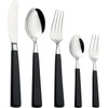 Todai Ivon Black Dinner Cutlery Set, 5 pcs, Made in
