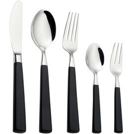 Todai Ivon Black Dinner Cutlery Set, 5 pcs, Made in Japan