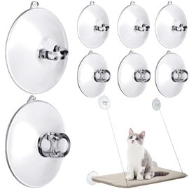 Tondiamo 8 Pcs Cat Window Perch Suction Cups, Powerful Window Bed Replacement Suction Cup for Cat Hammocks Window Seat Supplies, 2 Styles(Vivid Style)