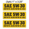 Unbranded/Generic 3 pcs SAE 5W-30 Synthetic Blend Motor Oil Only
