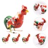 Alipis Pack of 4 Vintage Tin Toy Wind Up Chicken