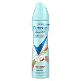 Degree Antiperspirant Deodorant Dry Spray Coconut & Hibiscus 72-Hour Sweat and Odor Protection Deodorant Spray With Body Heat Activated Technology 3.8 oz