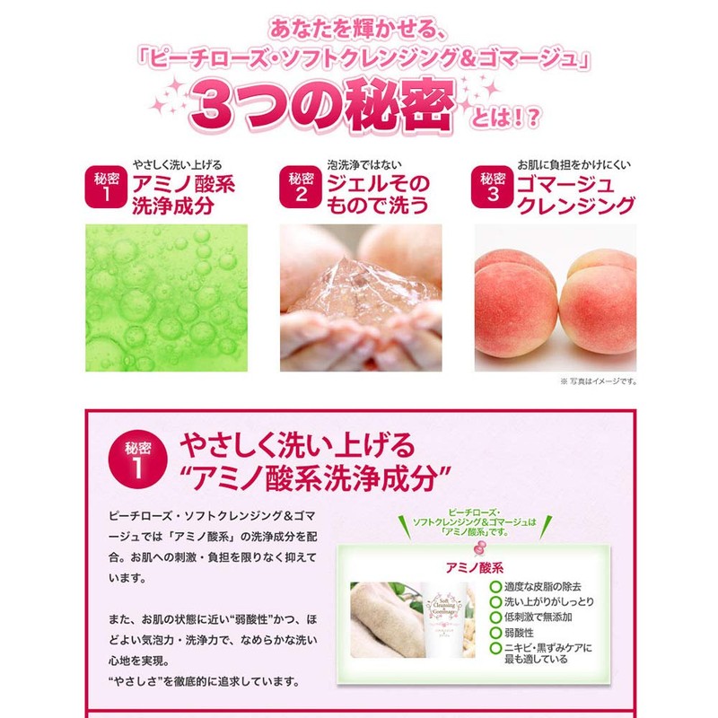 PEACH Rose Nothing Added sohutokurenzingu & goma-zyu G