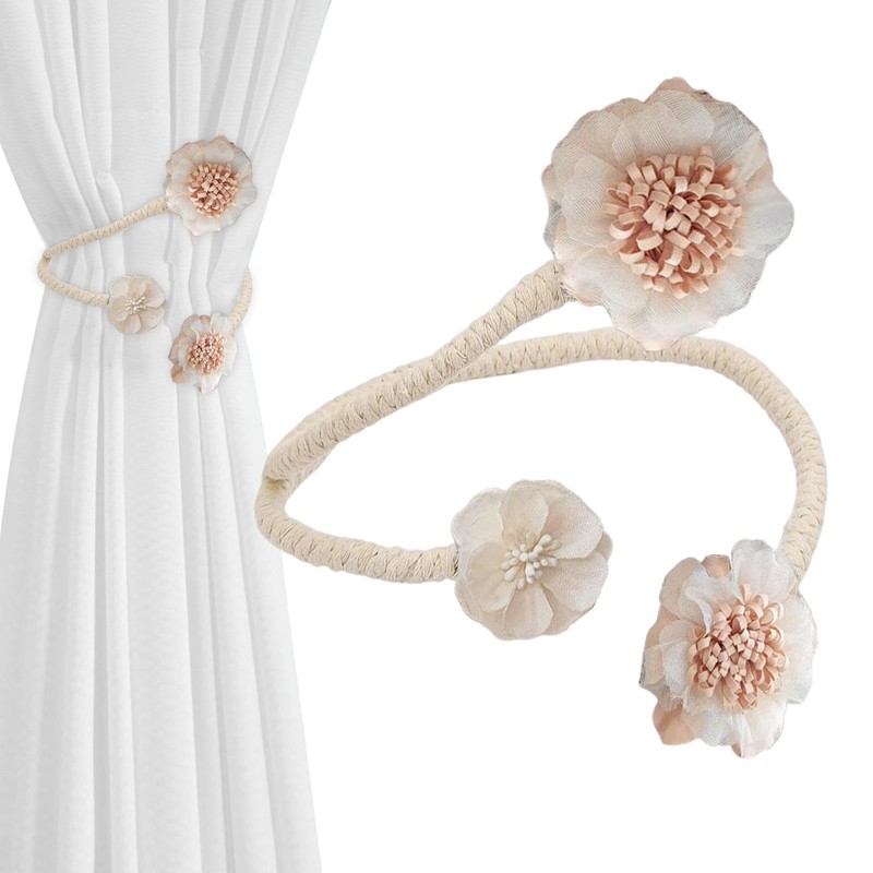 Cute Curtains Tiebacks | Artificial Twist Bough Flower Curtains Holdbacks