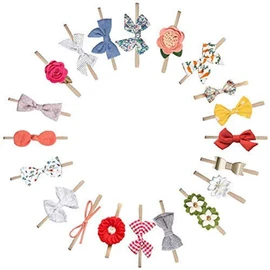 20 Piezas Moños Bebe Diademas Bebe Niña Moños Para Niñas Diadema Para Bebé Cintas Para Niñas Para Recién Nacidos Niños Pequeños y Niños