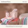 MACKENZIE-CHILDS Boutique Square Capiz Tissue-Box Cover, Decorative Tissue Holder, Pink-and-White