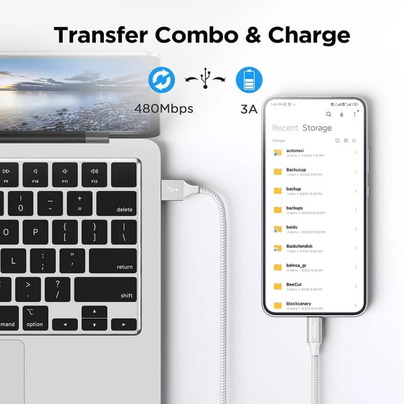 etguuds 6ft USB A to USB C Cable 3A Fast