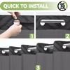 WONICY Extra Long No Hook Shower Curtain with Snap in