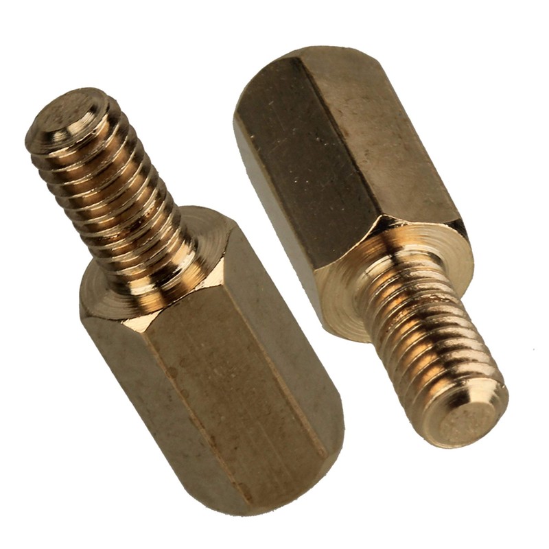 Yibuy 50 x Male Female PCB Thread Brass Standoff Pillars