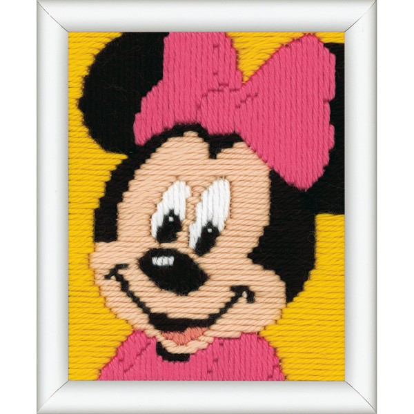 Vervaco Long Stitch: Minnie Mouse, 100% Cotton, Assorted, 40 x 3 x 20 cm