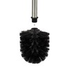 Relaxdays Toilet Brushes, 80% plastic 20% stainless steel, Black, 35
