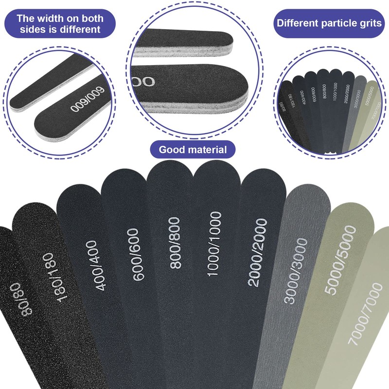 10 Pcs Sanding Sticks Buffing Sanding Sticks for Plastic Models