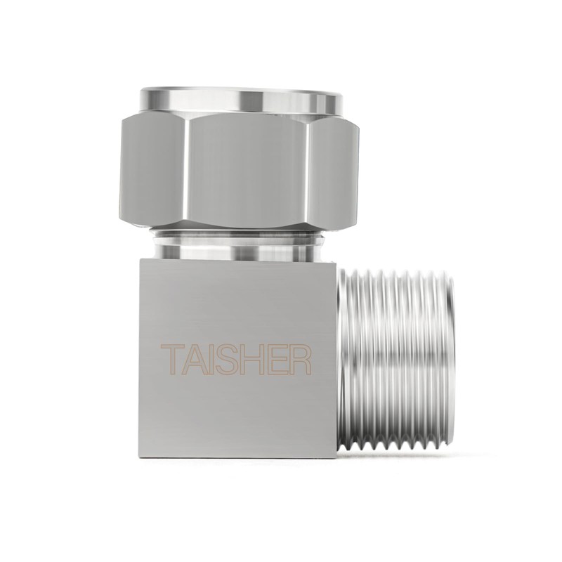 TAISHER 2PCS 304 Stainless Steel Square 90 Degree Compression Tube