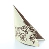 Napkins Pomp Cream Mocha Table Decoration Wedding Decoration Napkins Folded