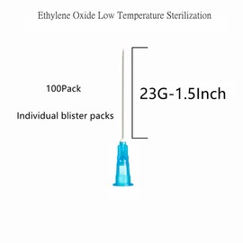 Disposable Luer Lock Needle 100Pack (23G-1.5IN)