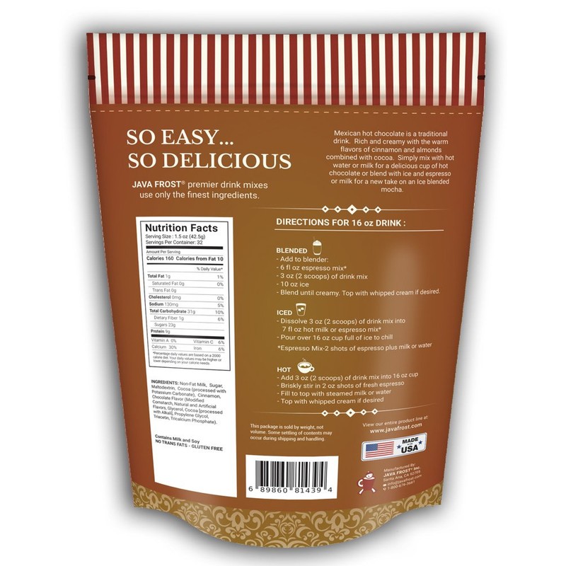 Mexican Chocolate Drink Mix - 3 LB Bag