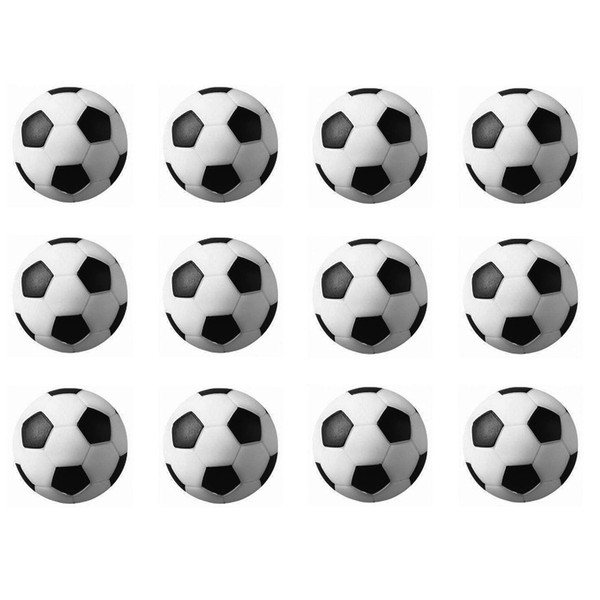 HUJI Foosballs Replacement Black and White Mini Soccer Balls (12)