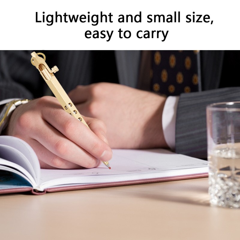 Retro Style Metal Brass Signature Gel Ink Pen Office School