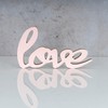 levandeo Lettering Love L22.5 cm Pastel Pink Wooden Table Decoration