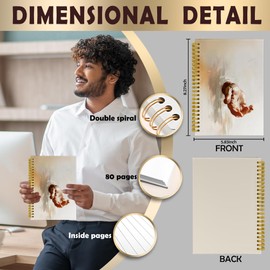 LUKIPOM Christian Jesus Notebook Journal, Outstretched Hand of Jesus Bible Spiral Notebook 5.5x8.3, Religious Christian Gifts for Women Men, Prayer Journal for Church Office School Supplies