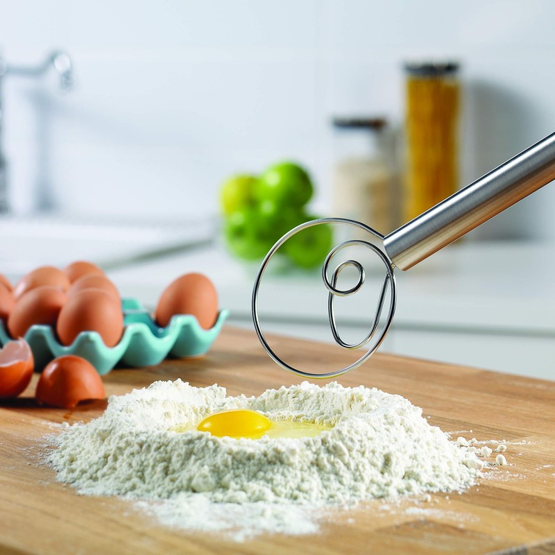 Tovolo Danish Dough Whisk Stainless Steel Dutch Bread Sourdough Whisker