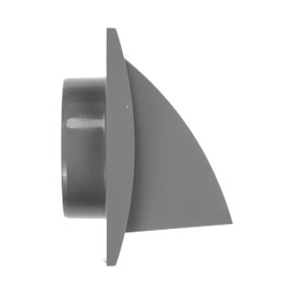 4" Inch Gray Plastic Vent Cover Grille - Non-Return Air Supply - Easy to service - Exhaust Hood - Protective Flap - Backdraft Damper - Dryer Vent Kit