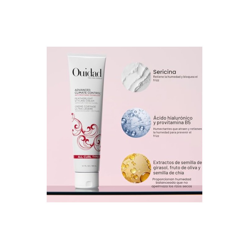 OUIDAD Advanced Climate Control Featherlight Styling Cream, 5.7 Fl Oz