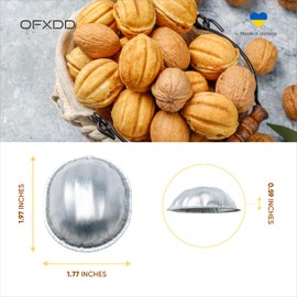 Sweet Russian Oreshki - 100 pcs - Pastry Cookie Nutlets - Metal Forms