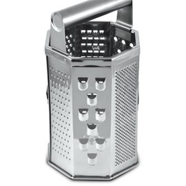 Eight (8) Side Octagon Stainless Steel Box Grater, Cheese Grater, Vegetable Grater, Slicer, Commercial Quality