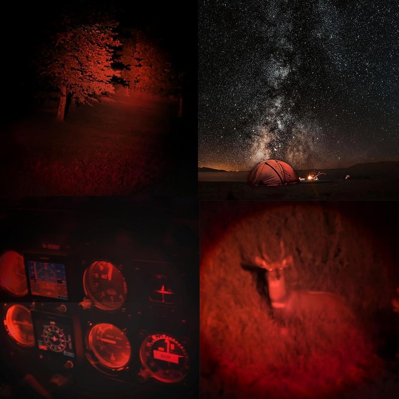 XINFEIBEI Mini Red Flashlight, Low-Lumen Compact Red Light Flashlight Portable