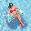 LAYCOL Adult Inflatable Pool Chair with Canopy, Ergonomic Headrest, Cup